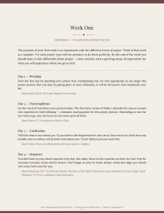 Sample Page: Four Week Guided Prayer